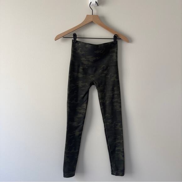 Spanx Camo Print High Waist Leggings Camouflage stretch casual Athleisure active - Picture 2 of 6